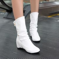 Compre al por mayor Botas Largas De Cuero Negro Planas de bajo precio \u0026 de  calidad con envío gratuito | Es.DHgate