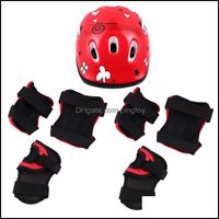 Elbow Safety Athletic Outdoor As Outdoorselbow & Knee Pads 7Pcs Creative Cycling Protective Gear Sports Helmet Kids For Roller-Skate Drop De
