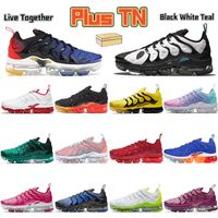 Kutu ile Artı TN Koşu Ayakkabıları Erkek Kadın Sneakers Birlikte Yaşamak Siyah Beyaz Teal Orlando Yolk Üçlü Kırmızı Bubblegum Mens Trainers 36-47