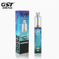Оригинальные сигареты GST Bomb Plus Комплект одноразового устройства 1200 мАч Батарея 7 мл Pods 2500 Puffuls Prefult Vape Stick ручка для Bang XXL Beast 100% подлинный