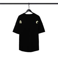 Tasarımcı Avuçiçi Yaz Erkek T Shirt Siyah Beyaz Rahat Gelgit Gömlek Epanelli Giysi Kısa Kollu Üst Tees Melekler Bayan Mektubu Baskı Gevşek Tshirt