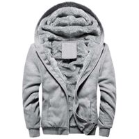 Black Hoodies Män Vinterjacka Mode Tjock Mäns Hooded Sweatshirt Male Warm Fur Liner Sportkläder Tracksuits Mens Coat 210928
