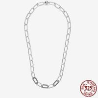 Zincirler 2022 925 Ayar Gümüş Zincir Kolye Kadın Bana Bağlantı Takı Moda Hediye Yapımı
