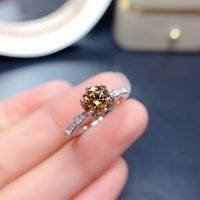 Wedding Rings Silver Morganite Stone Engagement For Women Cr...