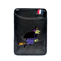 Card Holders Classic Halloween Witch Black Magic Wallet Men Women Mini Money Clips High Quality Leather Short Purse Gifts