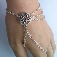 Bluelans Vrouwen Fahsion Wiccan Slave Pentagram Pentacle Ingerichte ketting Armband Sieraden