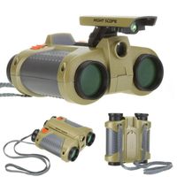 Telescópio Binóculos 4x30 Binocular Night Vision Scope -up Luz Filme Verde Focagem Crianças Crianças Boy Boy Brinquedos Presentes Fixos Zoom Fixo