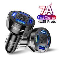 7A 4 Ports Multi USB Car Charger 48W Quick Mini Fast Charging QC3.0 for iPhone 12 Xiaomi Huawei Adapter Android Advices Android
