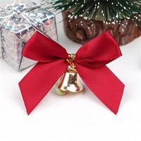 Decorazioni natalizie decorazioni per feste di moda mini artigianato regalo fai -da -te forniture per matrimoni di natale ornament albero appeso bowknot con campana