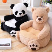 Mats sofá capa desenhos animados crianças assento de pelúcia confortável animal panda bebê presidente portátil presente sem interior