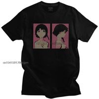 Herren T-Shirts Serienversuche LAIN T-shirts Männer Kurzarm Anime Manga-Glitch Ästhetische Iwakura T-Shirt Streetwear T-Shirt Tops Baumwolle TSH