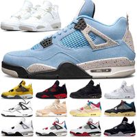 Topest Quality Jardons 4s Basketball Shoes 4 Men Women Sports Sneakers Black Cat Red Thunder Lightning University Blue White Oreo Bred Pure