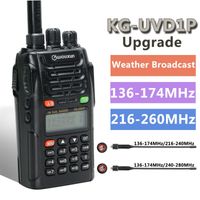 Walkie talkie upgrade wouxun kg-uvd1p broadcast meteo 136-174/216-260MHz DTMF codificante IP55 Radio del prosciutto amatoriale impermeabile