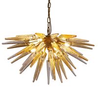Lámparas LED modernas Luces colgantes 100% Mano Blown Murano Cristal de cristal Chandelier