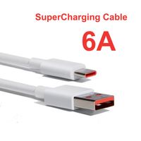 1M 66W 6A Super Dart Chargeur Câbles Câbles USB Type Cordon Cordon de chargement de type C pour téléphones mobiles Huawei Mate 40 PRO + P40 RS NOVA 8SE LIBRE