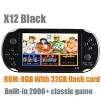 Jugadores de juegos portátiles X12 Plus Consola de mano retro incorporado 2000+ Mini Video Player 7.1 pulgadas Pantalla IPS 8G + 32G