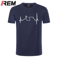 REM T-Shirt in cotone Divertente Vespa Battito cardiaco T-shirt Uomo Harajuku Camicia Hip Hop Magliette Top Harajuku Streetwear Fitness 210225