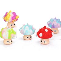 Fidget Toys 79 * 76mm Sensory 3D Mushroom Pinchazo Simple Dimple Push Bubble Anti Tensate Ball Lindo Alivio de Alivio Juguete Sorpresa