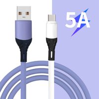 Liquid Silicon Android USB Cables 5A Type C Fast Charging Samsung Huawei Mobile Quick Charger for iPhone 1m 2m 3ft 6ft Wire