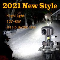 Phare de moto H4 BA20 H6 P15D HS5 Ampoules LED HIGHT BASSE BASSE MOTORBIKE SCOOTER 6000K
