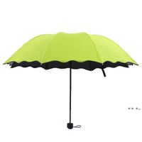 Новые творческие туристические зонтики цветут в воде красочные три сложенные арочно все погода зонтик с покрытием RRE11133