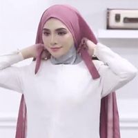 Etnik Giyim JTVOVO 2021 Müslüman Kadınlar Katı Renk Şifon Uygun Bandaj Hicap Tembel Insanlar Hızlı Çabucak Bir Peçe Wrap Eşarp Hicaps