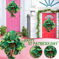 Decorative Flowers & Wreaths Modern Style Home Decor Items St. Patrick&#039;s Day Cartoon Wreath Door Decoration Artificial Garland Venue Props #