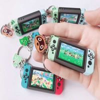 2020 Switch Game Machine Keychains Animal Crossing Key chain...