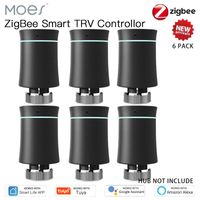 스마트 홈 컨트롤 Moeshouse ZigBee3.0 TRV Tuya 라디에이터 액추에이터 밸브 프로그래밍 가능한 서모 스탯 온도 히터 Alexa Voice