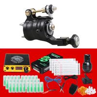 Tattoo Guns Kits Professional Rotary Machine Kit Power With Integral Needles Clip Cord Grips Supplies