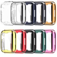 Pour Coque TPU TPU Coque TPU Ultra Thin Iwatch 7 cas Placage Couvre Couvre-Couvre 41mm 45mm Protecteur anti-rayures anti-rayures