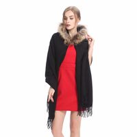 Scarves ZY87059 2021 Arrival Wool Cashmere With Raccoon Fur ...