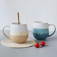 Kubki Porcelanowa filiżanka kawy stare handmade japoński styl vintage ceramiczny kubek śniadanie para zachować ciepłe tazas desayuno