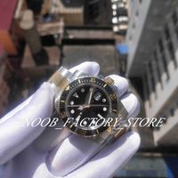 2色の時計AR工場クラシックバージョン904Lスチール2824自動運動40mmイエローゴールド116613LBブラックセラミックベゼルスーパー発光ダイビング男性腕時計