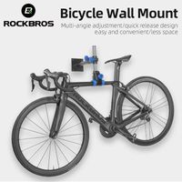 ROCKBROS Bike Stand Tools Bicycle Hanging Wall Mount MTB Road Bikes Rack Indoor Fixed Multi-angle Quick Release Repair Station