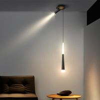 Bedside pendant lights modern minimalist bedroom lamps net celebrity creative long-line hanging lights with spotlights