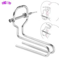 NXY Anal toys Stainless Steel Vaginal Anal Speculum Device Anus Pussy Dilator Sex Toys for Women Enema Clitoris Clip Expander SM Products 1214