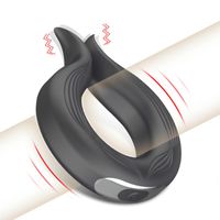 Cockrings Silicone 10 Speed Penis Ring Vibrator For Men Dela...