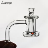 Quarz-Spinner-Banger-Set Rauch mit 1 Glas Terpenperlen + Carb Cap + Kegel für DAB-Rig-Wasserrohrbongs-Huka