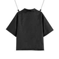 2021 Vereinigte Staaten European Damen Herrenhemd Lässige Marke Kurze Blusen Klassisches Umkehrendes Dreieck Lose Importiert Hochwertiges Nylon-Werkzeug