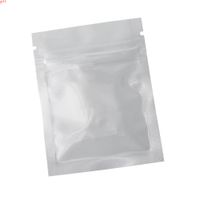 DHL Shipping 6x8cm 2000pcs lot White Aluminum Foil Top Zip Lock Package Bag Mylar Food Vacuum Packing for Snacks Nutshigh quatity
