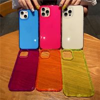 Neon-Leuchtstoff-Farb-Telefon-Back-Cover-Hüllen für iPhone 13 12 11 PRO MAX MINI XSMAX XR x 7 8 PLUS WOFT TPU Klarrockend Stoßfest