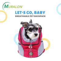 For s Out Double Shoulder Portable Travel Backpack Outdoor Pet Dog Carrier Bag Mesh
