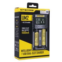 NITECORE UM2 Intelligent Charger For 18650 16340 21700 20700 22650 26500 18350 AA AAA Battery Chargers 2 Slot 2A 18Wa43216g