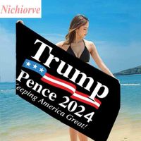 Schnell trockene Feefic Bath Beach Handtücher Präsident Trump Handtuch US-Flagge Druckmatte Sanddecken für Reisen Dusche Schwimmen