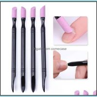 Cuticle Pushers Nail Tools Art & Salon Health Beauty Double-End Quartz Remover Washable Dead Skin Pusher Trimmer Manicure Tool Care Drop Del