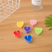 NEW9pcs/box Heart Shaped Candles Valentines Day Decorations Romantic Birthday Lover Love Candlelight Dinner Candle RRd12232