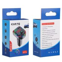 F5 F6 Car Bluetooth FM Transmitters Kit Cell Phone Charger W...