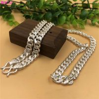Bocai 100% Real S999 Sterling Silver Mäns halsband 2021 Fashion Single Flat Solid Pure Argentum Neck Chain Personality Smycken