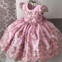 Mädchen Kleid für Kinder Weihnachtsfeier ES Blume Prinzessin Hochzeit Prom Kleid Kinder Geburtstag 3 6 8 10 Jahre alt 210727